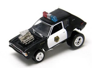Johnny Lightning Lightning patrol 1971 AMC Gremlin - Black/White 1:64 Johnny Lightning Die Cast