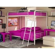 Dorel Twin Over Twin Metal Bunk Bed, White