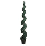 6 ft Outdoor Cedar Artificial Spiral Topiary Tree