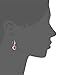 Amazon Collection Sterling Silver Round Halo Dangle Earrings Made with Swarovski Crystal