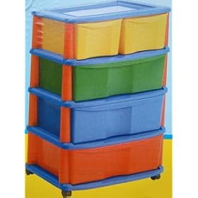 Contico Childrens Plastic Toy Storage Drawers