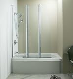 Kohler K-705792-L-SHP Bright Polished Silver Minima Minima left-hand triple-panel bath screen47-1/4 extended K-705792-L