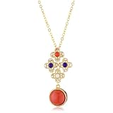 Sparkling Sage Relic Coral and Lapis Tone Pend