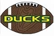 Oregon Ducks 24" x 15" Football-Shaped Rug