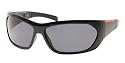 PRADA SPS 04HS 1AB5Z1 GLOSS BLACK GRAY POLARIZED SUNGLASSES
