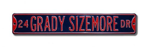 CLEVELAND INDIANS 24 GRADY SIZEMORE DR Authentic METAL STREET SIGN (6 X 36)