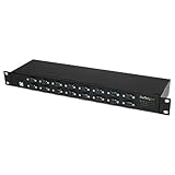 StarTech ICUSB23216F 16 Port Rackmount FTDI USB to Serial COM Adapter Hub - RS232 Multiplexer - Black