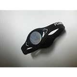 POWER BALANCE パワーバランスリストバンド 海外版（カラー6色）/電磁ホログラム効果でボディーバランス向上 サーフィン用品 トレーニング サプリメント アクセサリー Mサイズ ブラック/ホワイト