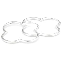 Vinani Damen-Creolen Blume 925 Sterlingsilber Gr. M CMF