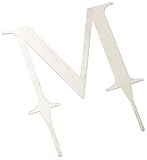 Weddingstar 4 Inch H Brushed Silver Monogram   Letter M