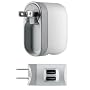 Belkin Dual Charger with USB and Swivel-Plug AC Charger for iPod