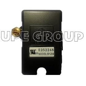 New Heavy Duty Pressure Switch for Air Compressor 25 amp 140-175 Single Port Connection w/ unloader & on/off lever - free shipping
