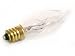 12V 15W Chandelier Light Bulb Flame Tip E12 12 Volts Incandescent Lamp Candelabra Base (25/pack)