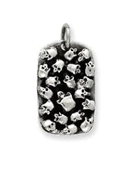 Sterling Silver Skulls Pendant QC3954"