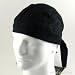New Solid Black Pirate Biker, Skull Sewn, Molded Bandana Bandanna, Biker Hat Cap, Head Scarf