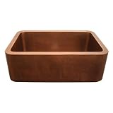 Copperhaus Rectangular Undermount Kitchen Hammered Copper