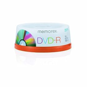 Memorex DVD-R 4.7GB 16X 25PK Cakebox Spindle