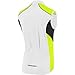 Louis Garneau Men's Mistral Vent Sleeveless Cycling Jersey, White/Bright Yellow, X-Large