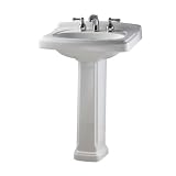 American Standard 0555.104.020 Townsend Pedestal Sink Top with 4-Inch Centers and Turn-Of-Century Detailing, White
