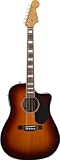 Fender Kingman SCE Dreadnought Acoustic-Electric Guitar, 3 Tone Sunburst