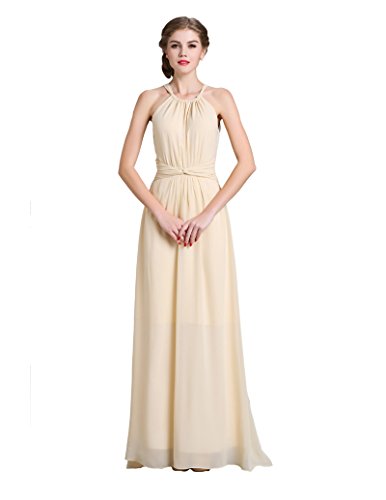 Denovelty Women's Halter Evening Prom Formal Party Bridesmaid Maxi Long Dress