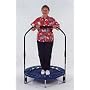 Needak Rebounder - Non-Folding Soft Bounce Traditional Black Edition Trampoline Plus Stabilizing Bar