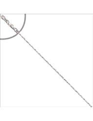 14k White Gold, Raso Long Link Anklet with Sparkly Diacut Details