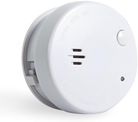 Brojen BJ91 Battery Operated Photoelectric Mini Smoke Detector Alarm With 3 Piece 9V DC Lithium Batteries for Home Garage Boats and RV