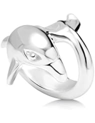 Chuvora Sterling Silver Dolphin Bead Charm Fits Pandora Bracelet