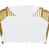 IMAGE OF Solid White Portable Crib bedding
