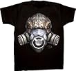 Halo 3 Grunt Realistic Gas Mask Face T-shirt Black