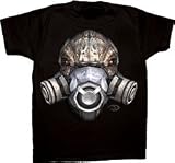 Halo 3 Grunt Realistic Gas Mask Face T-shirt Black