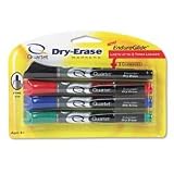 Enduraglide Dry Erase Marker, Fine Tip, Four-Color Set QRT500110M