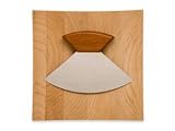 JK Adams Ulu Chopper and Wooden Board 6x6-in.