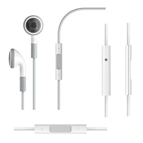 Earphones/Headphones With Remote, Mic & Volume Controls For Apple iPod,iPhone,iPad