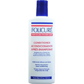 FOLICURE Conditioner for Fuller, Thicker Hair Strengthens Fine or Thinning Hair Adds Body, Fullness & Shine Oil Free Leave In Formula Invigorates the Scalp 8oz/237ml