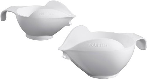 Amco Pourfect Original Spill-Proof Bowl 1 and 2-Cup Prep Set, White