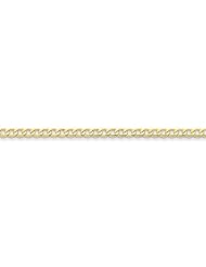 10k Yellow Gold 24in 4.3mm Semi-Solid Curb Link Necklace Chain. Metal Wt- 7.03g
