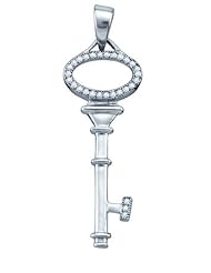0.10CTW DIAMOND KEY PENDANT