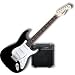 Fender Starcaster Strat Electric Guitar Starter Pack, Black