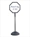Dry-Erase Board/Sign, Standing, Octagon, Black SAF4118BL