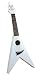 Mahalo U-40WT Flying V style White Ukulele with Gig Bag