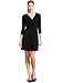 Three Dots Women's Viscose Lycra V-Neck Wrap Dress