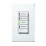 Leviton VRCZ4-1LX Vizia RF + 4-Button Zone Controller with IR Remote Capability, White/Ivory/Almond