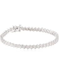IGI Certified 18k Gold S-Link Diamond Tennis Bracelet (3.0 cttw, H-I Color, SI2-I1 Clarity), 8"
