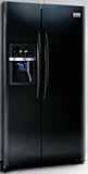 22.6 cu. ft. Counter Depth Side by Side Refrigerator with SpillSafe Glass Shelves 3 Humidity Controls Wine Can Rack External Ice Water Dispenser in Ebony Black
