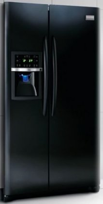 22.6 cu. ft. Counter-Depth Side by Side Refrigerator with SpillSafe Glass Shelves 3 Humidity Controls Wine/Can Rack External Ice/Water Dispenser in Ebony Black