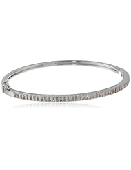 Judith Jack "Flamenco" Sterling Silver and Cubic-Zirconia Bangle Bracelet, 2.8"