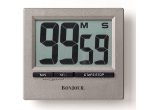 BonJour Large Readout Chef's Kitchen Timer, Graphite Gray