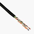 Ethernet CAT5e; Outdoor, Direct Burial, 1000ft Bulk 350Mhz. UTP Solid Cable, Black